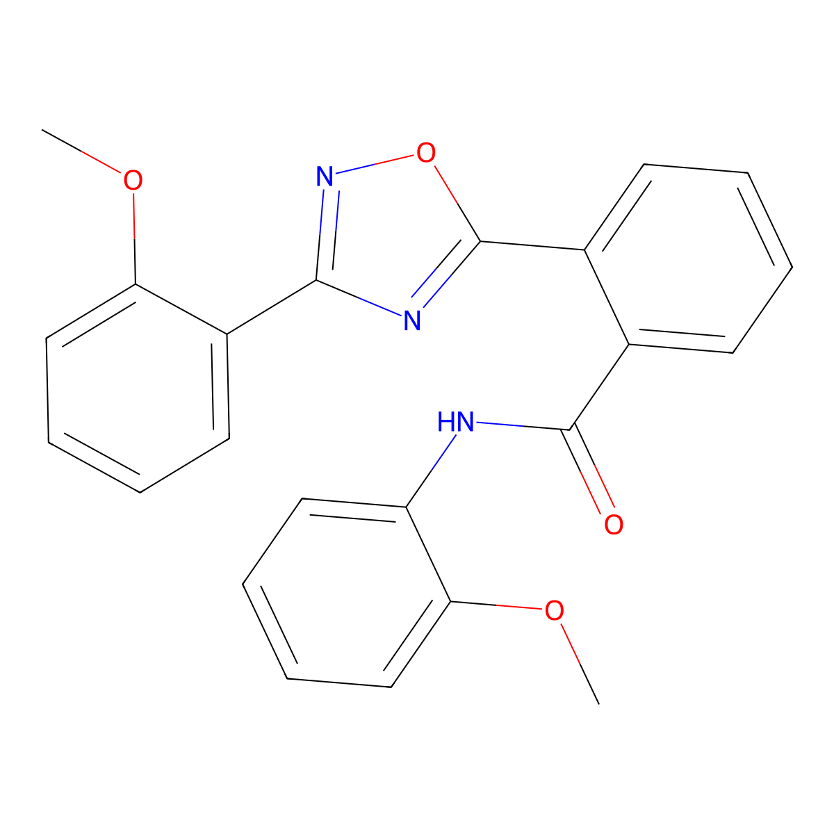 N-(2-methoxyphenyl)-2-[3-(2-methoxyphenyl)-1,2,4-oxadiazol-5-yl]benzamide molecular structure, CAS 830352-90-4