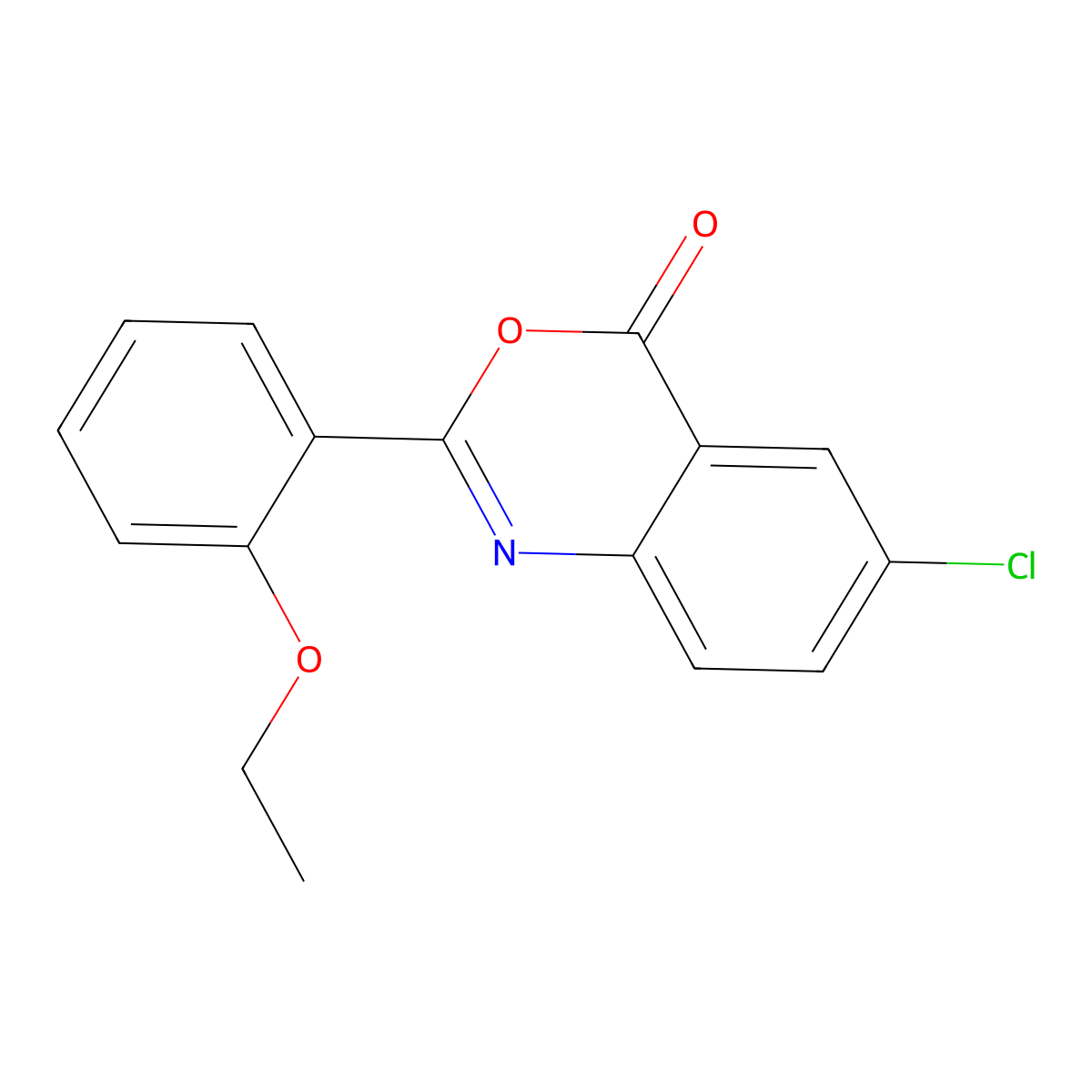 6-chloro-2-(2-ethoxyphenyl)-4H-3,1-benzoxazin-4-one molecular structure, CAS 830353-05-4