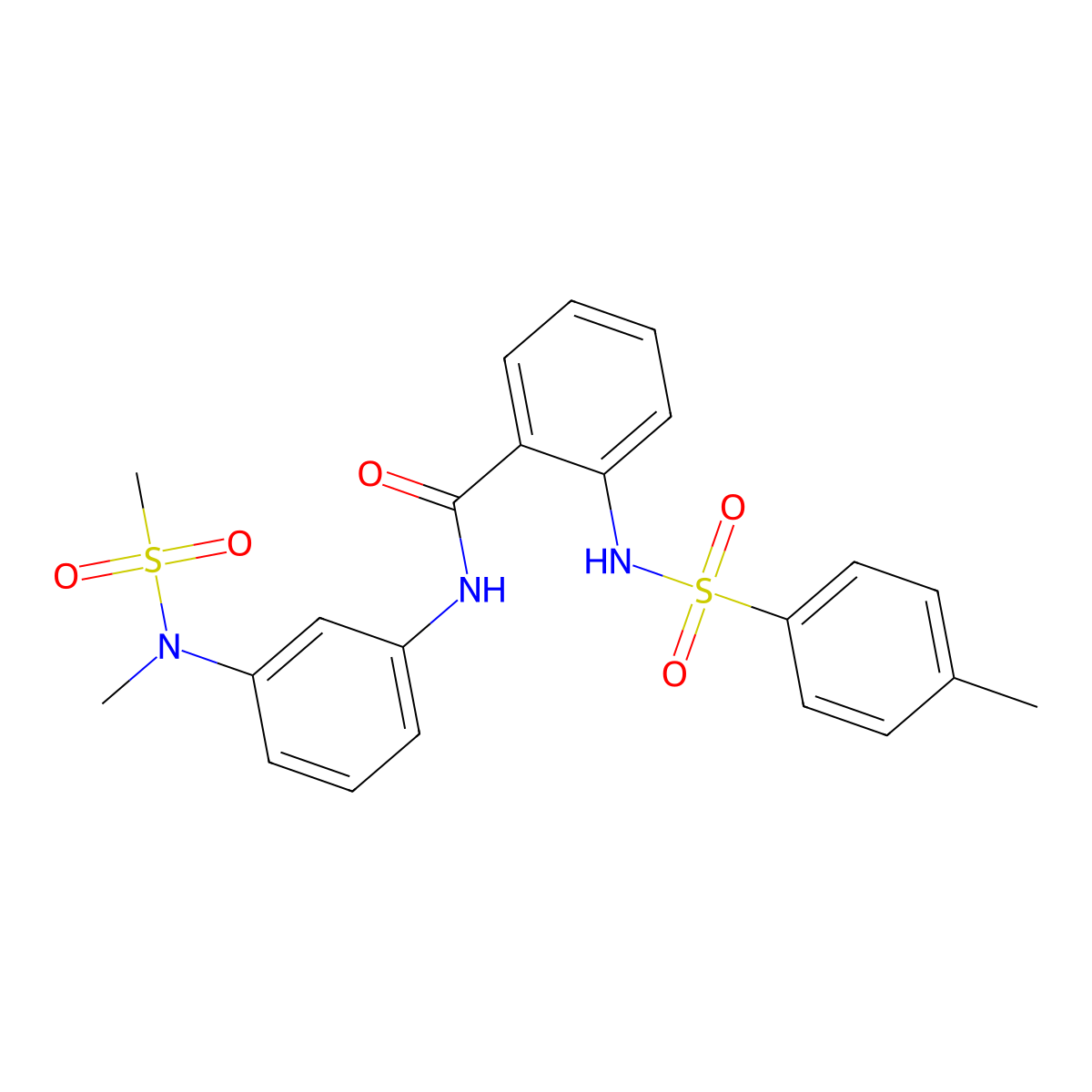 N-[3-[methyl(methylsulfonyl)amino]phenyl]-2-[(4-methylphenyl)sulfonylamino]benzamide molecular structure, CAS 830353-14-5