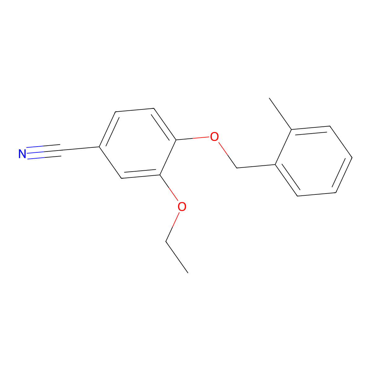 3-Ethoxy-4-[(2-methylphenyl)methoxy]benzonitrile molecular structure, CAS 830354-33-1