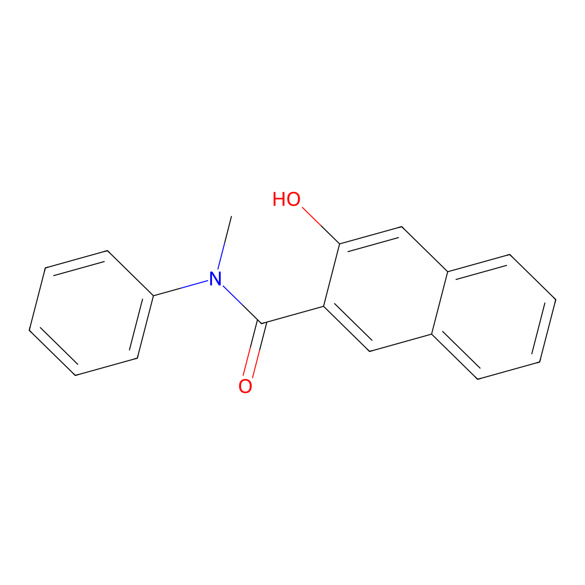 3-hydroxy-N-methyl-N-phenylnaphthalene-2-carboxamide molecular structure, CAS 83038-39-5