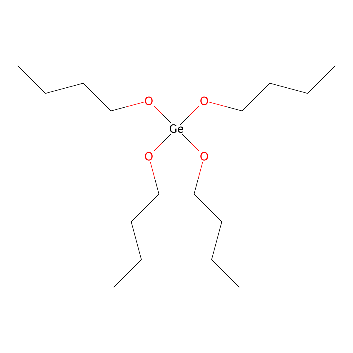 Tetrabutoxygermane molecular structure, CAS 83038-86-2
