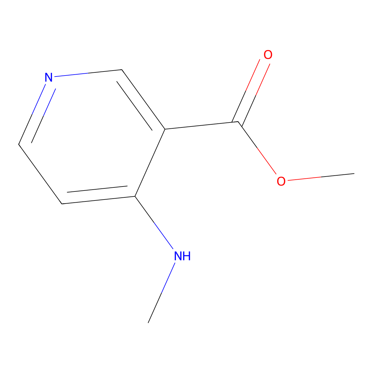 Methyl 4-(methylamino)pyridine-3-carboxylate molecular structure, CAS 83039-00-3