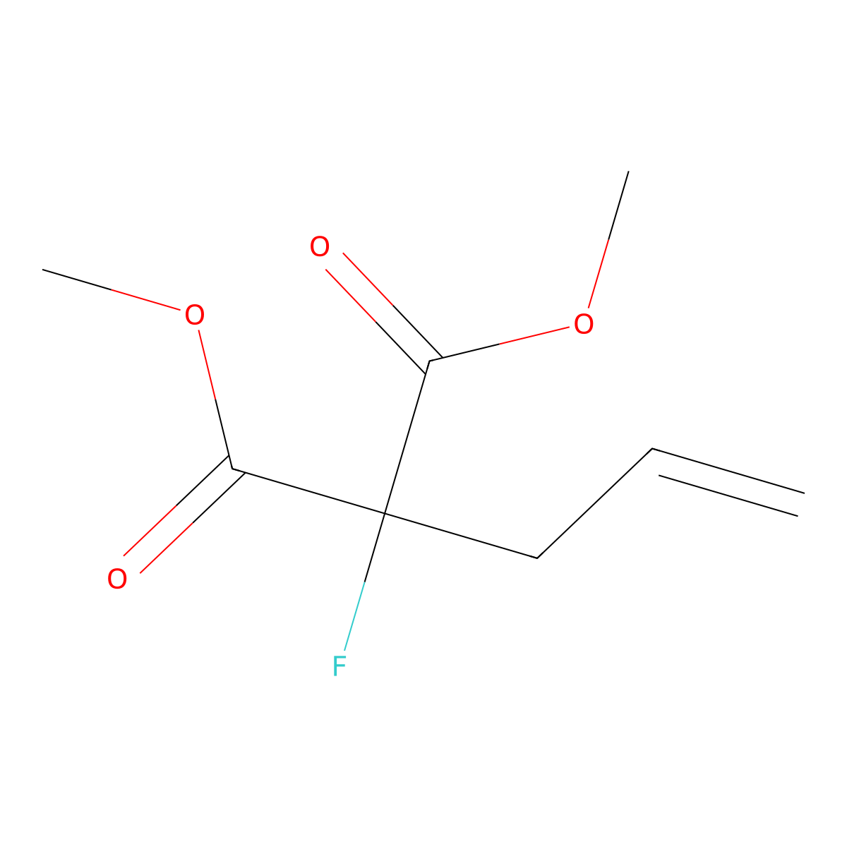 Dimethyl 2-allyl-2-fluoromalonate molecular structure, CAS 83049-87-0