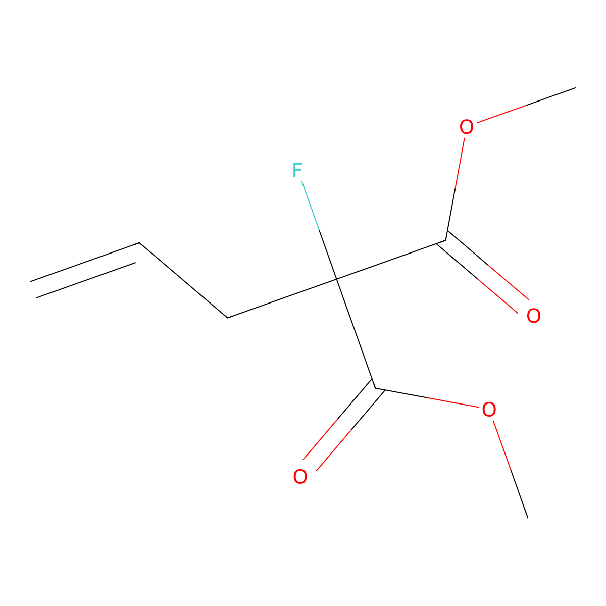 Dimethyl 2-allyl-2-fluoromalonate molecular structure, CAS 83049-87-0