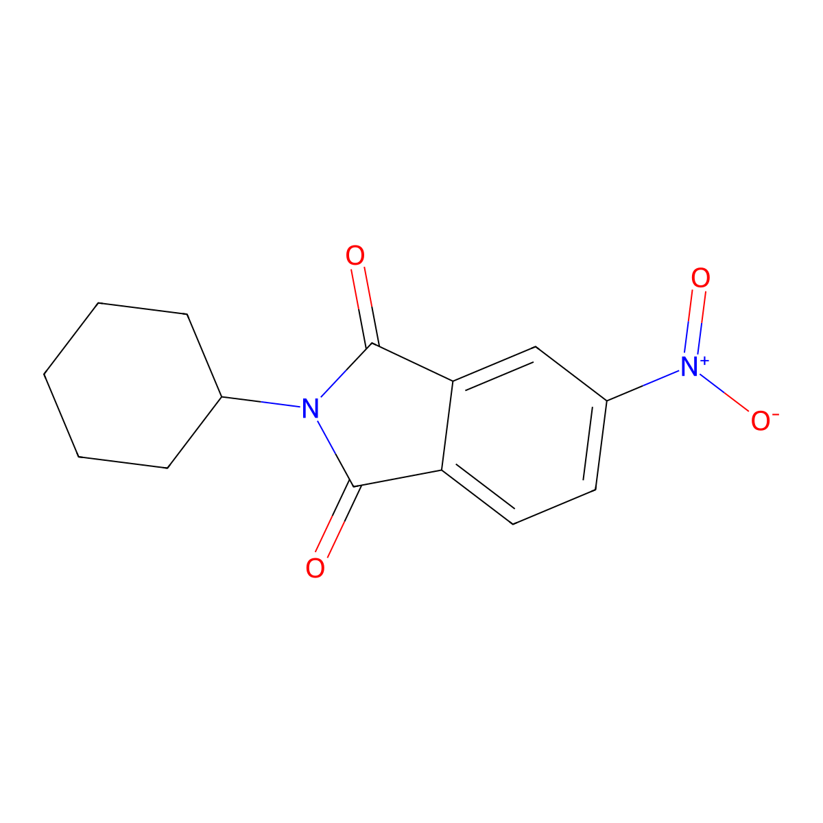 2-Cyclohexyl-5-nitroisoindole-1,3-dione molecular structure, CAS 83051-20-1