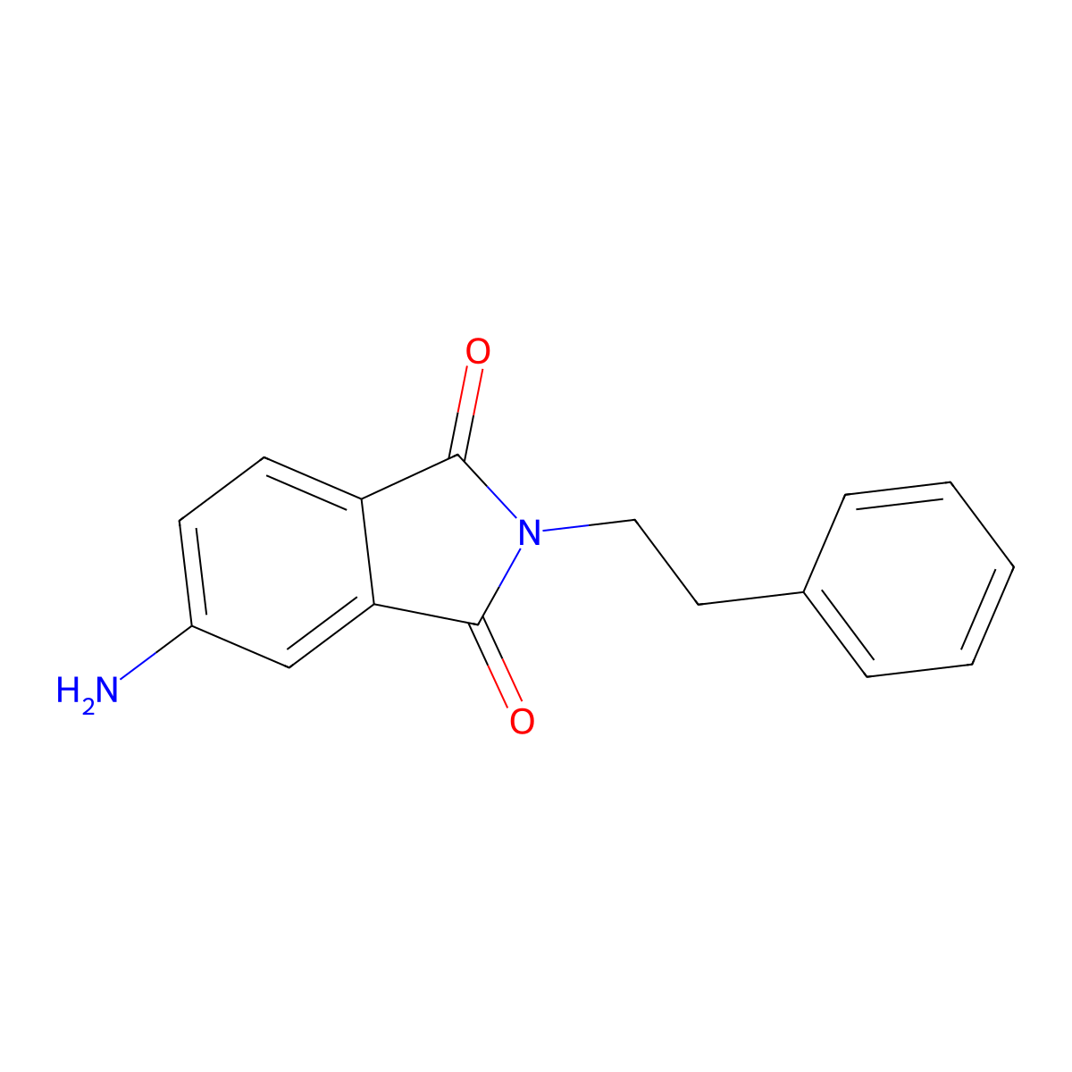 5-Amino-2-phenethylisoindoline-1,3-dione molecular structure, CAS 83051-33-6