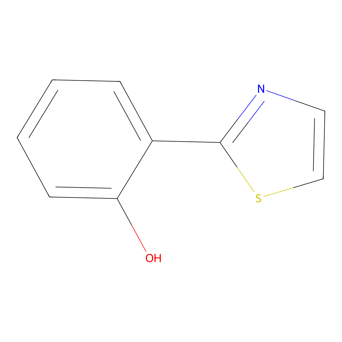2-(1,3-Thiazol-2-yl)phenol molecular structure, CAS 83053-38-7