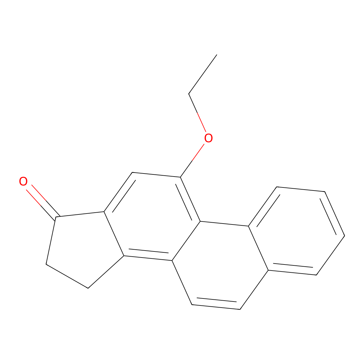 11-Ethoxy-15,16-dihydrocyclopenta(a)phenanthren-17-one molecular structure, CAS 83053-57-0