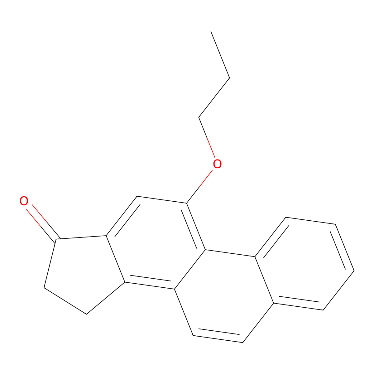 15,16-Dihydro-11-propoxy-17H-cyclopenta(a)phenanthren-17-one molecular structure, CAS 83053-58-1