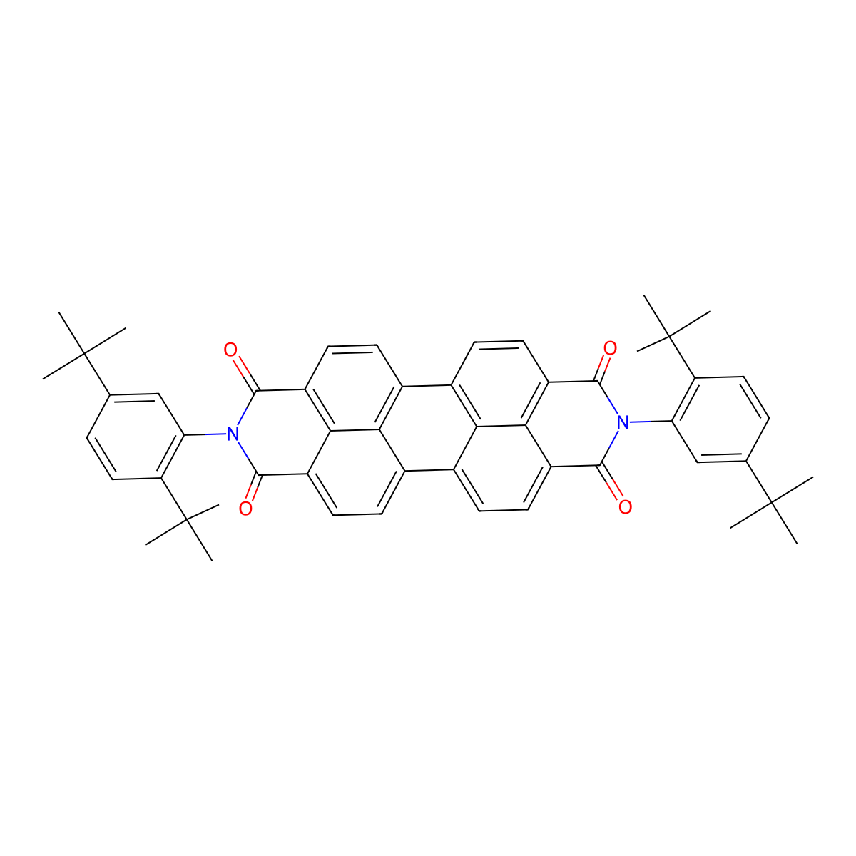 Fluorescent perylene dye molecular structure, CAS 83054-80-2