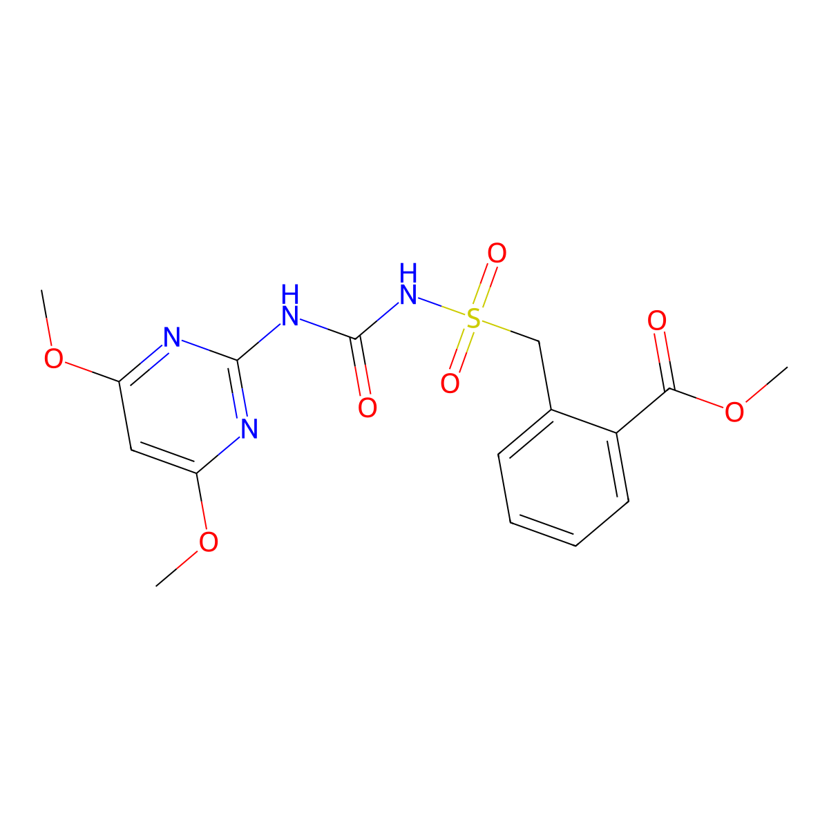 Bensulfuron-methyl molecular structure, CAS 83055-99-6