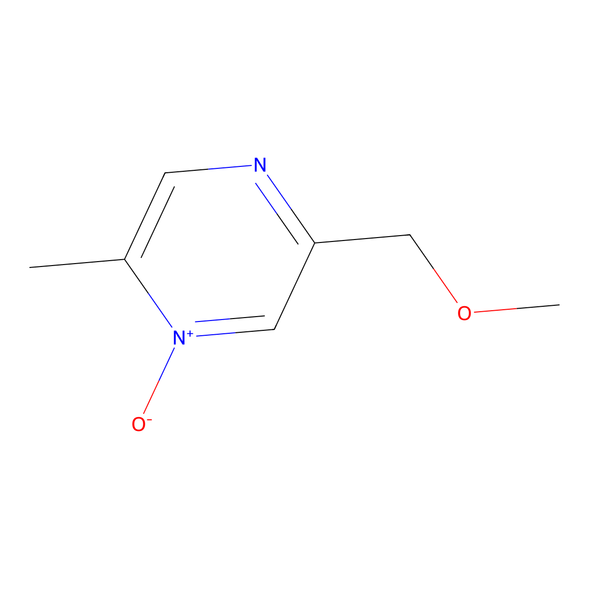 Pyrazine, 2-methoxymethyl-5-methyl-, 4-oxide molecular structure, CAS 83056-59-1