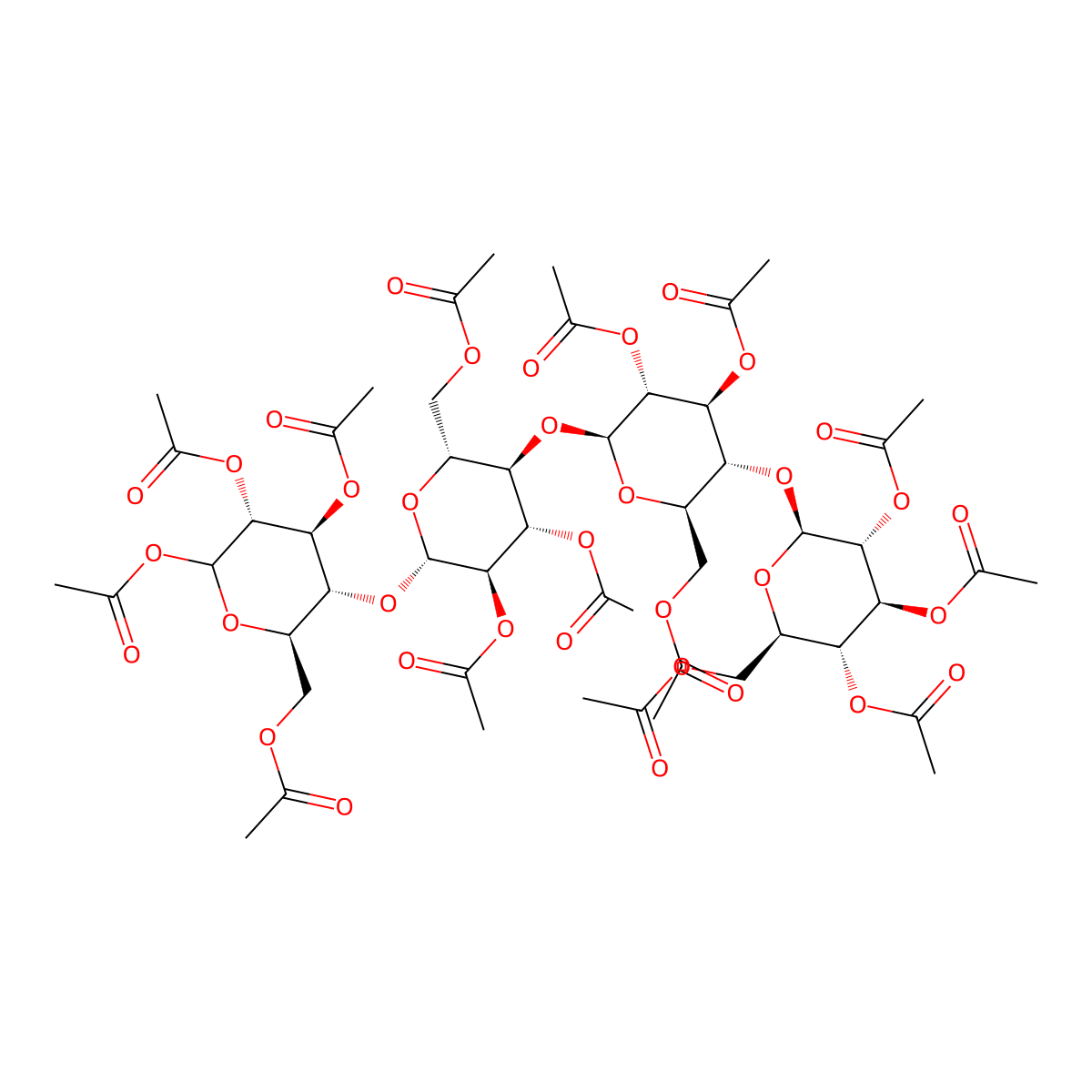 D-(+)-Cellotetraose Tetradecaacetate molecular structure, CAS 83058-25-7