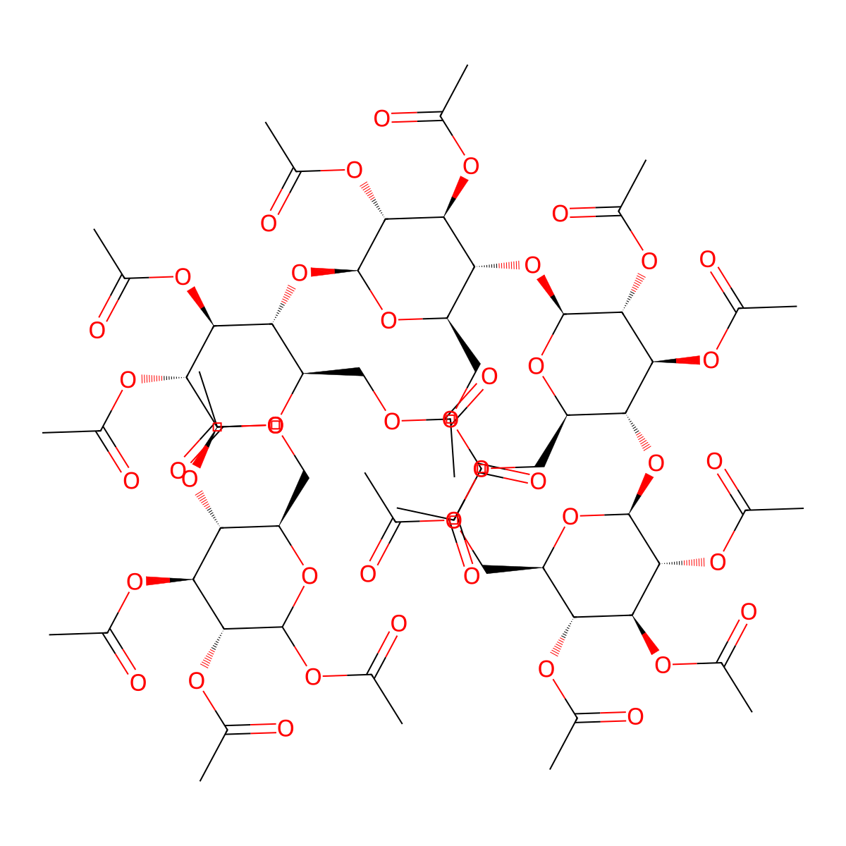 D-Cellopentose Heptadecaacetate molecular structure, CAS 83058-38-2