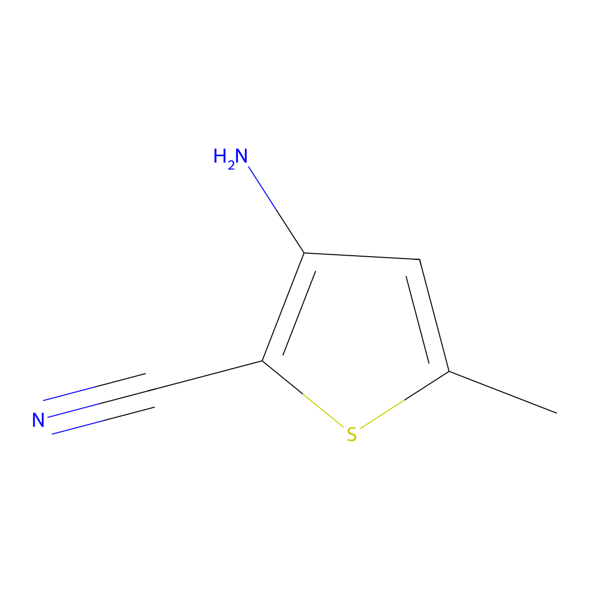 3-Amino-5-methylthiophene-2-carbonitrile molecular structure, CAS 83060-73-5