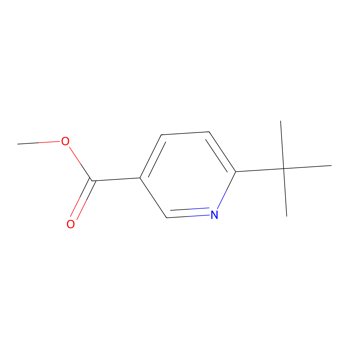 Methyl 6-(tert-butyl)nicotinate molecular structure, CAS 83063-10-9