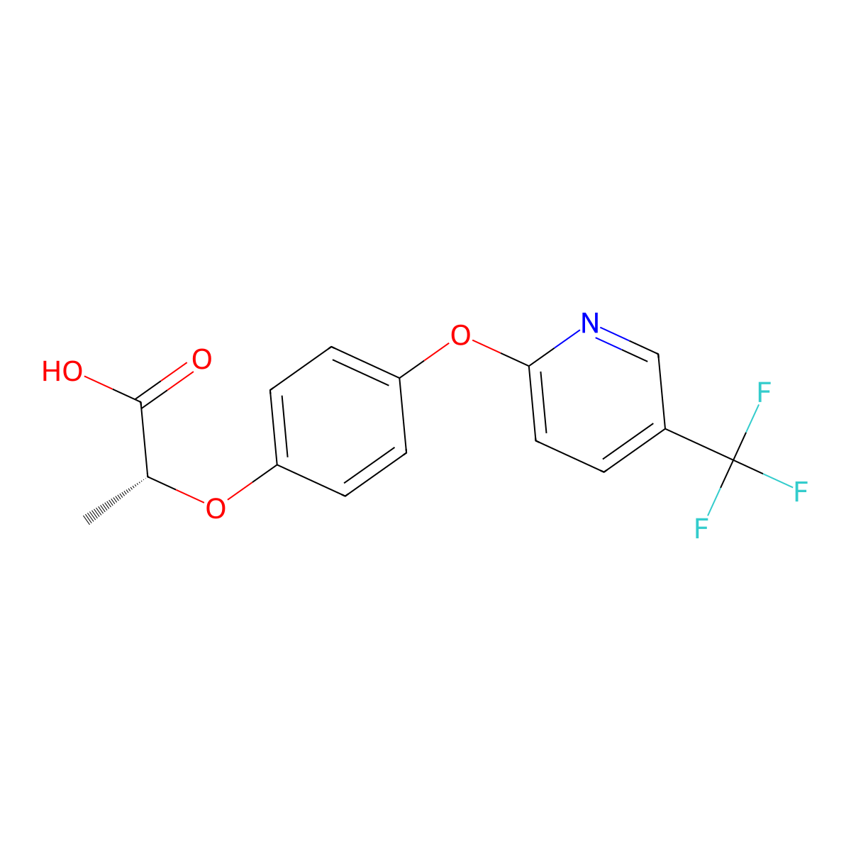 Fluazifop-P molecular structure, CAS 83066-88-0