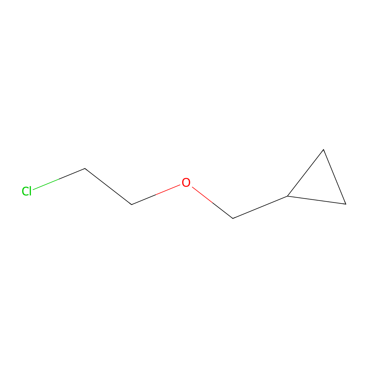 [(2-Chloroethoxy)methyl]cyclopropane molecular structure, CAS 83068-12-6