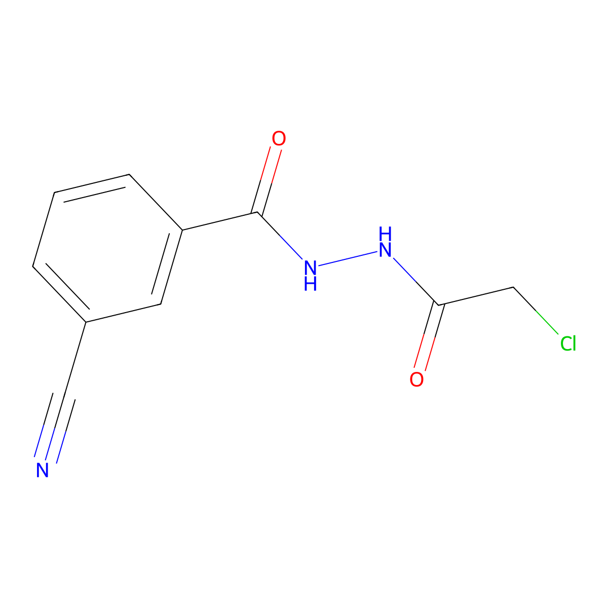 N'-(2-chloroacetyl)-3-cyanobenzohydrazide molecular structure, CAS 83070-33-1