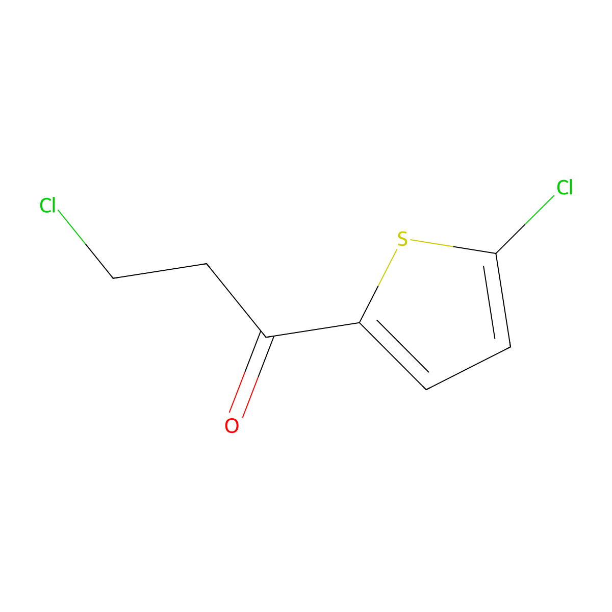 3-Chloro-1-(5-chlorothiophen-2-yl)propan-1-one molecular structure, CAS 83072-04-2