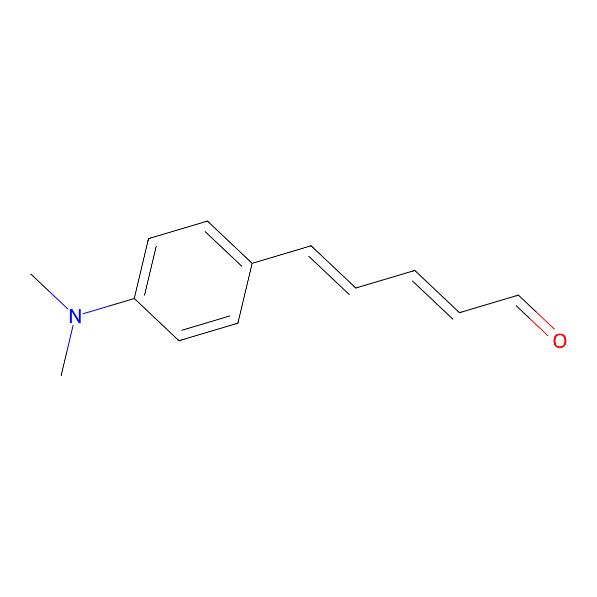 5-[4-(Dimethylamino)phenyl]penta-2,4-dienal molecular structure, CAS 83073-86-3