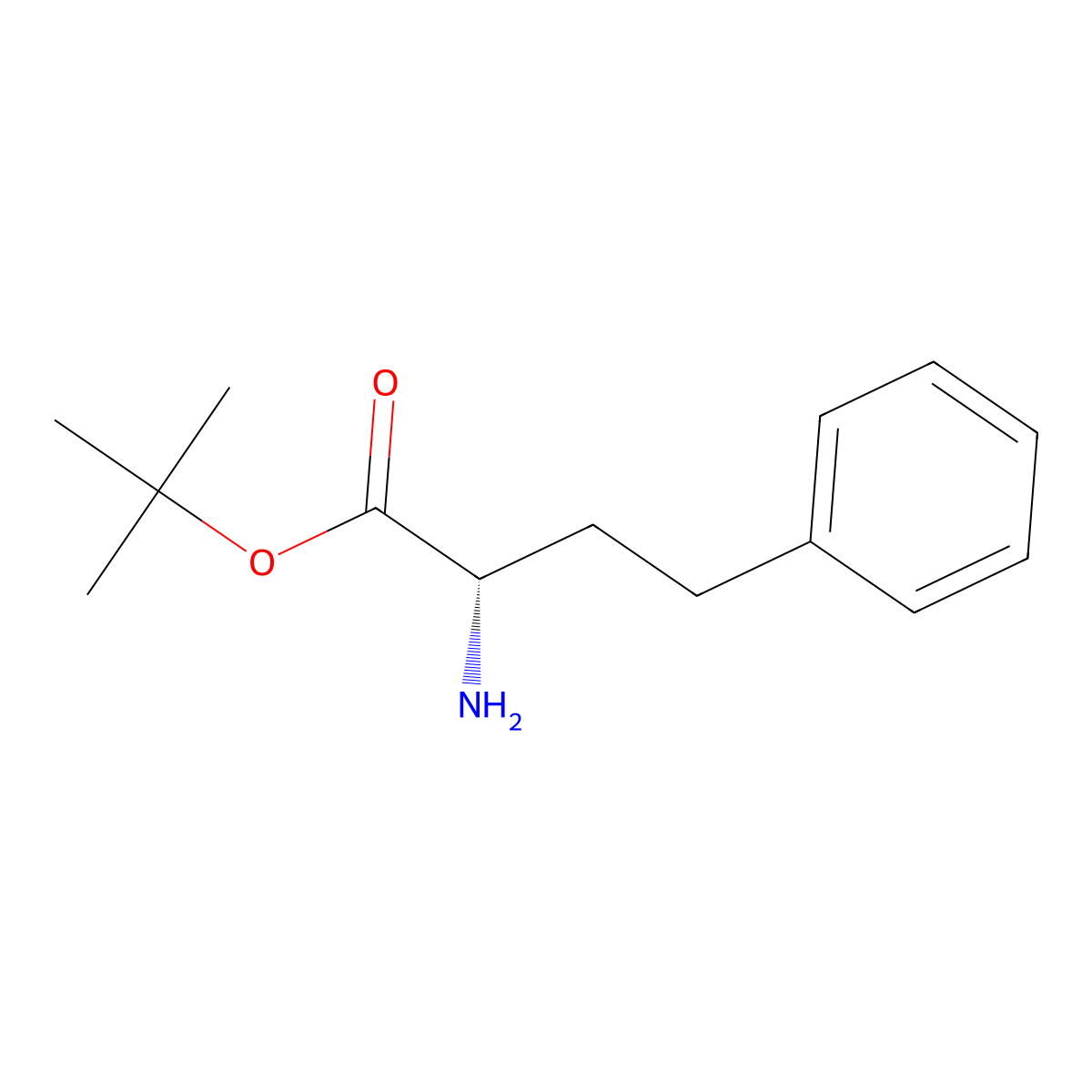 (S)-Tert-butyl 2-amino-4-phenylbutanoate molecular structure, CAS 83079-77-0