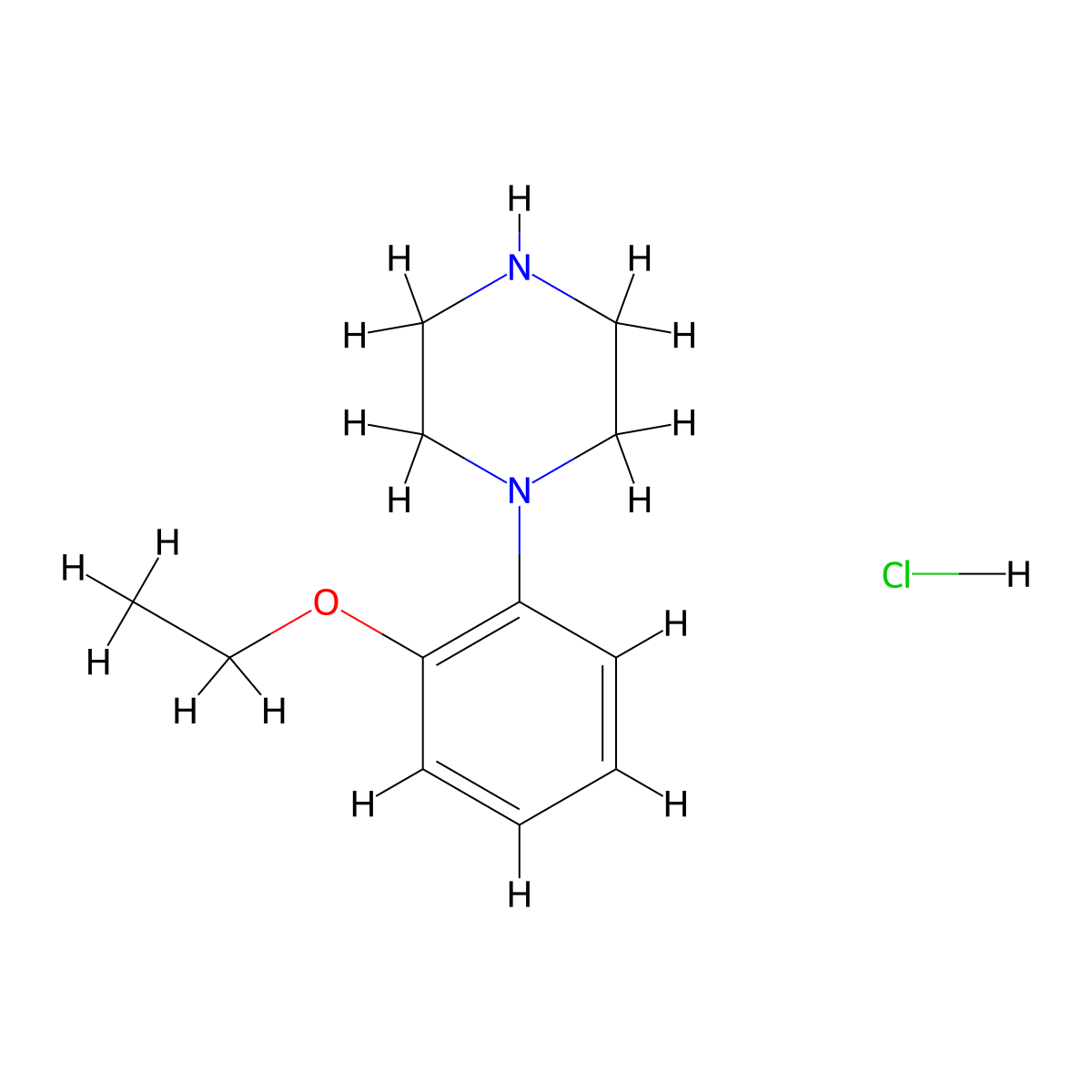 1-(2-Ethoxyphenyl)piperazine Hydrochloride molecular structure, CAS 83081-75-8