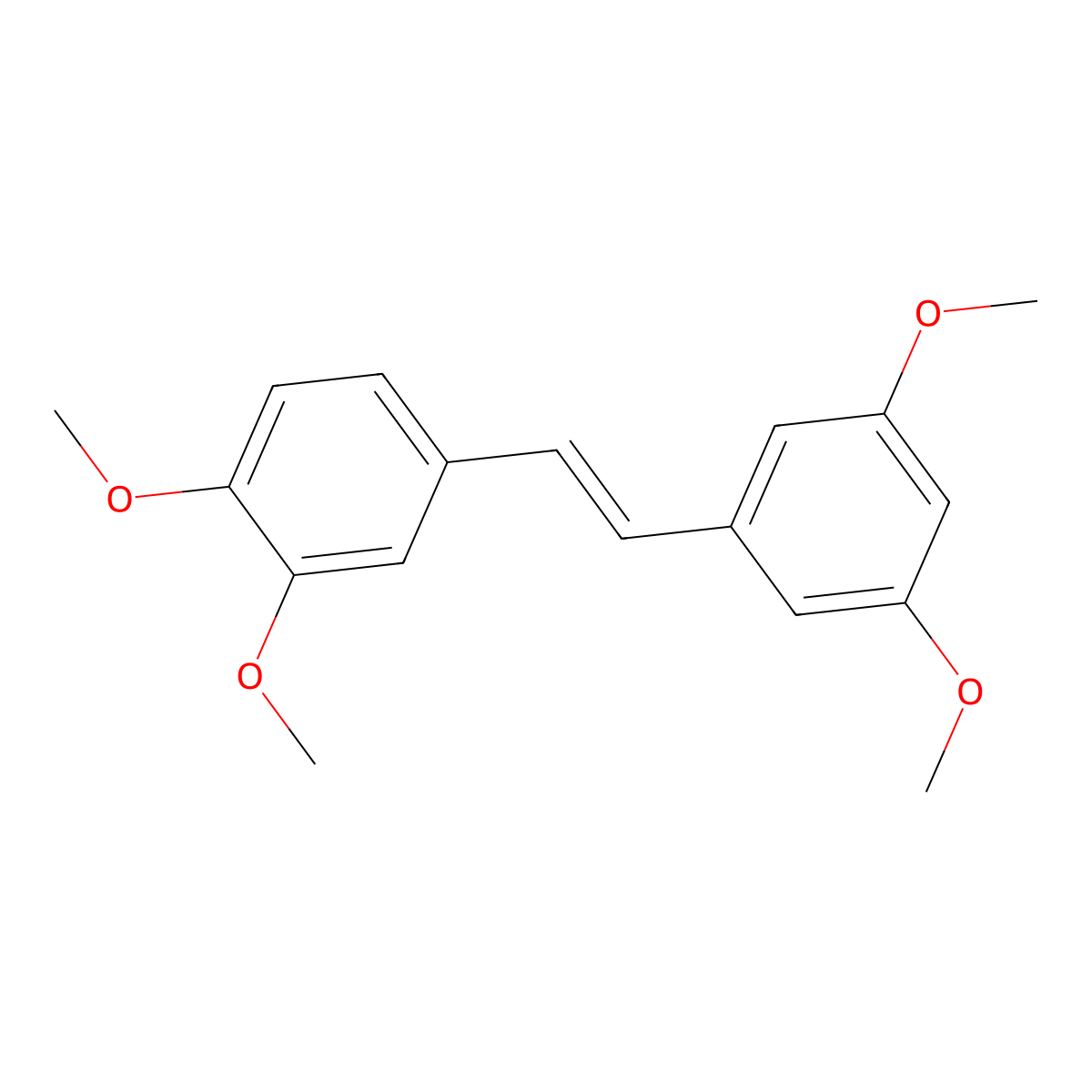 (E)-3,4,3',5'-Tetramethoxystilbene molecular structure, CAS 83088-26-0