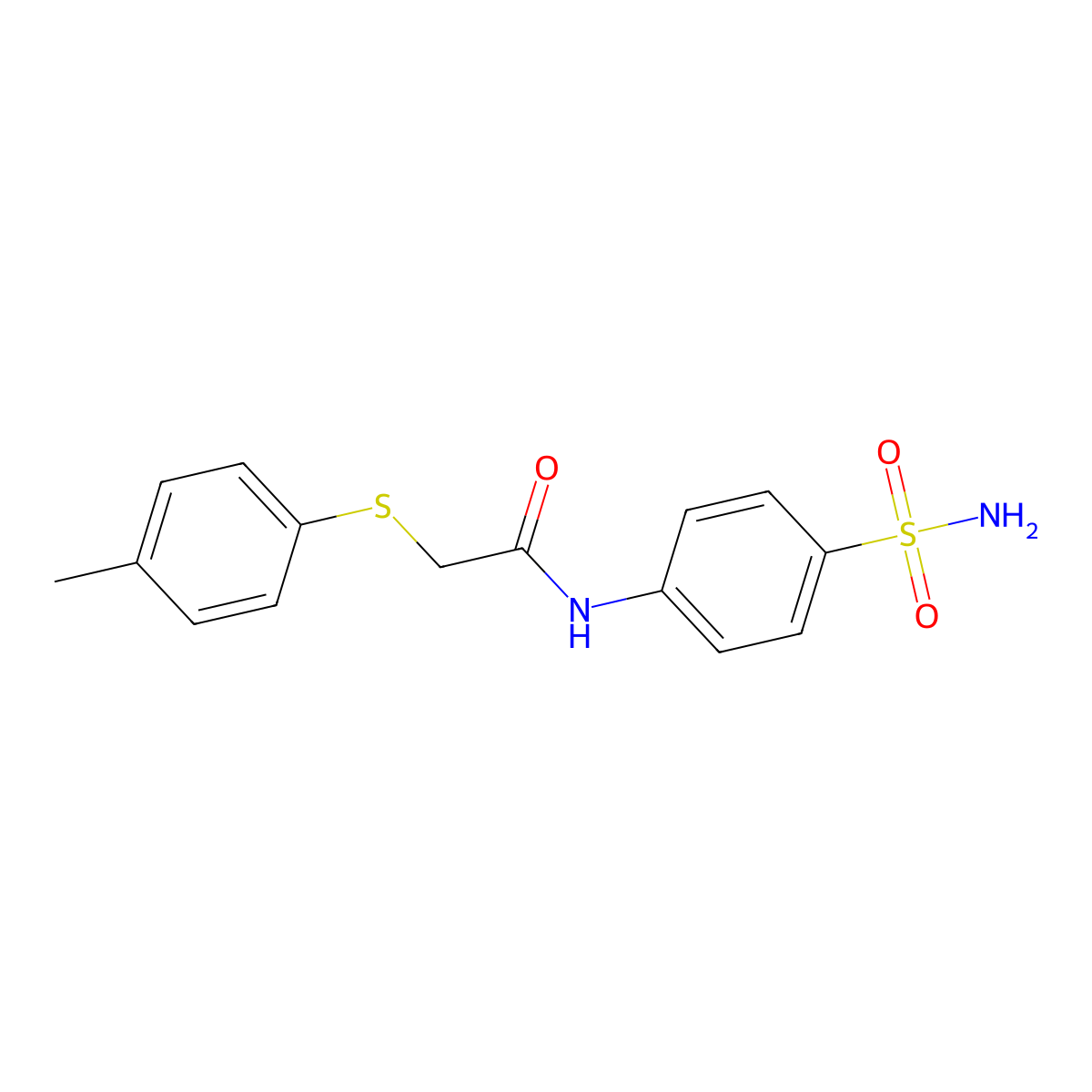 2-(4-methylphenyl)sulfanyl-N-(4-sulfamoylphenyl)acetamide molecular structure, CAS 83089-04-7
