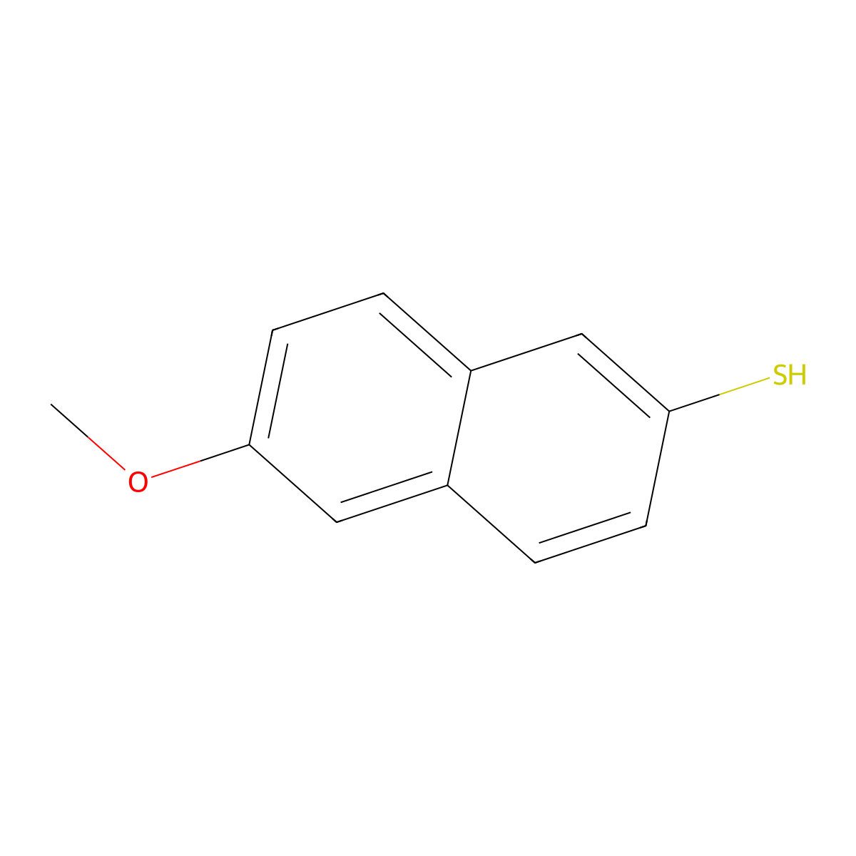 6-Methoxynaphthalene-2-thiol molecular structure, CAS 83099-40-5