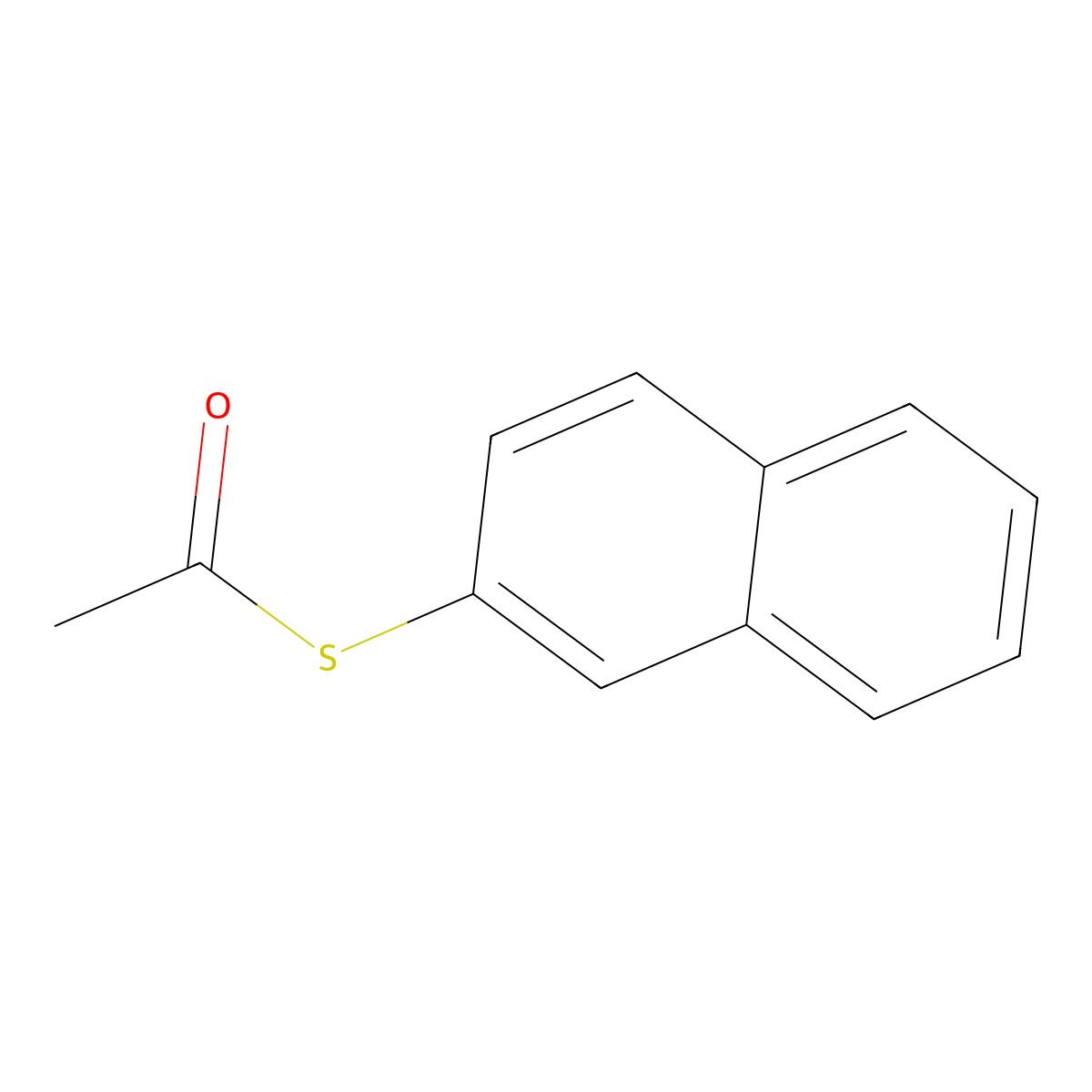 2-Naphthylthiolacetate molecular structure, CAS 831-23-2