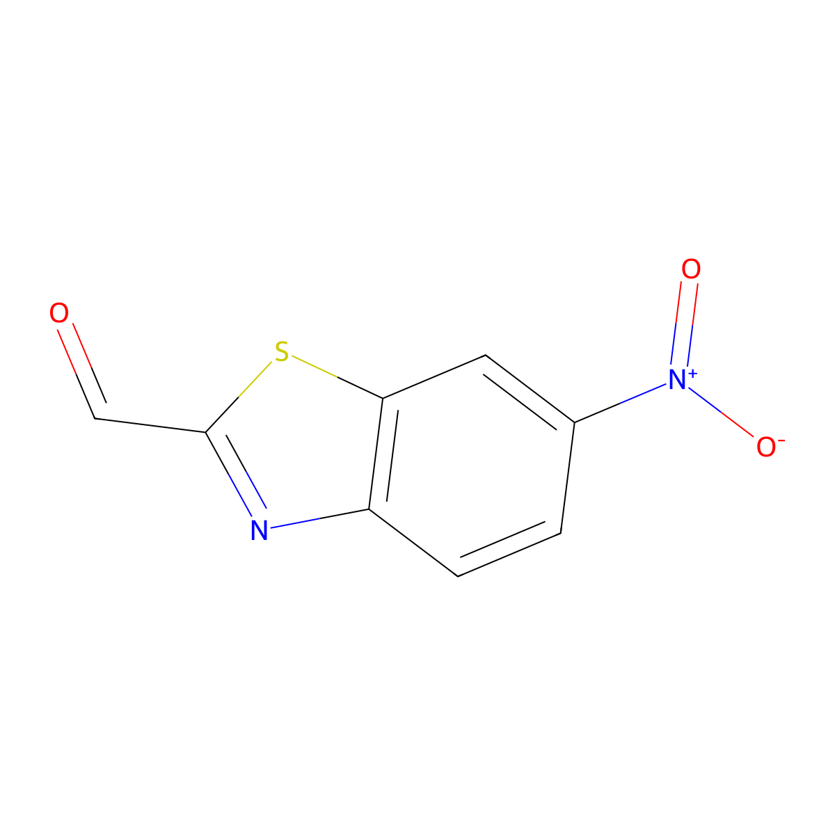 6-Nitrobenzo[d]thiazole-2-carbaldehyde molecular structure, CAS 831-44-7