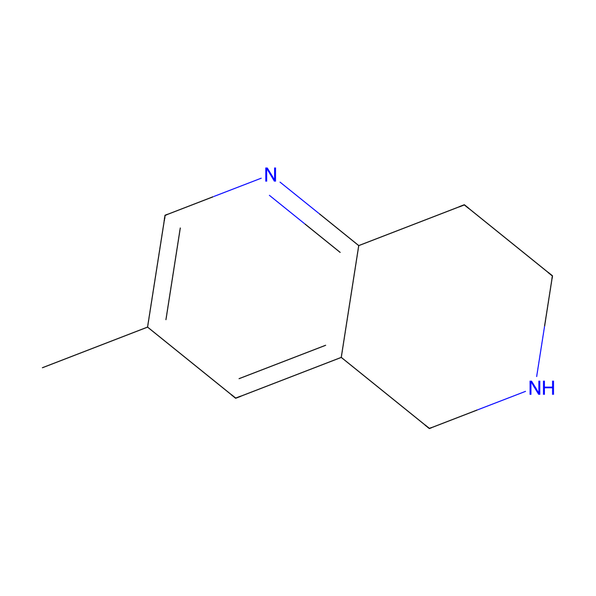 3-Methyl-5,6,7,8-tetrahydro-1,6-naphthyridine molecular structure, CAS 83100-02-1