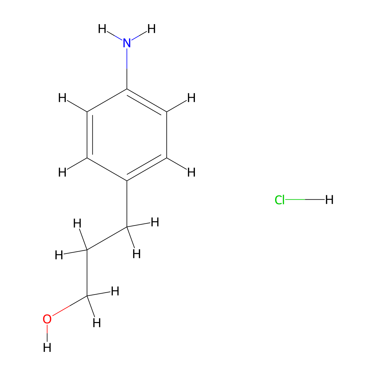 3-(4-Aminophenyl)propan-1-ol hydrochloride molecular structure, CAS 83101-11-5