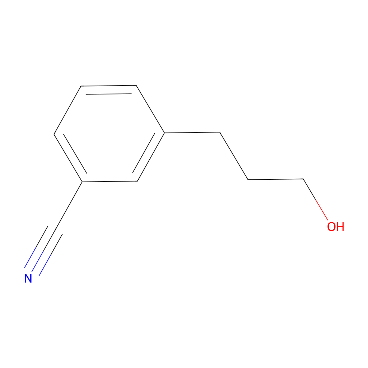 3-(3-Hydroxypropyl)benzonitrile molecular structure, CAS 83101-13-7