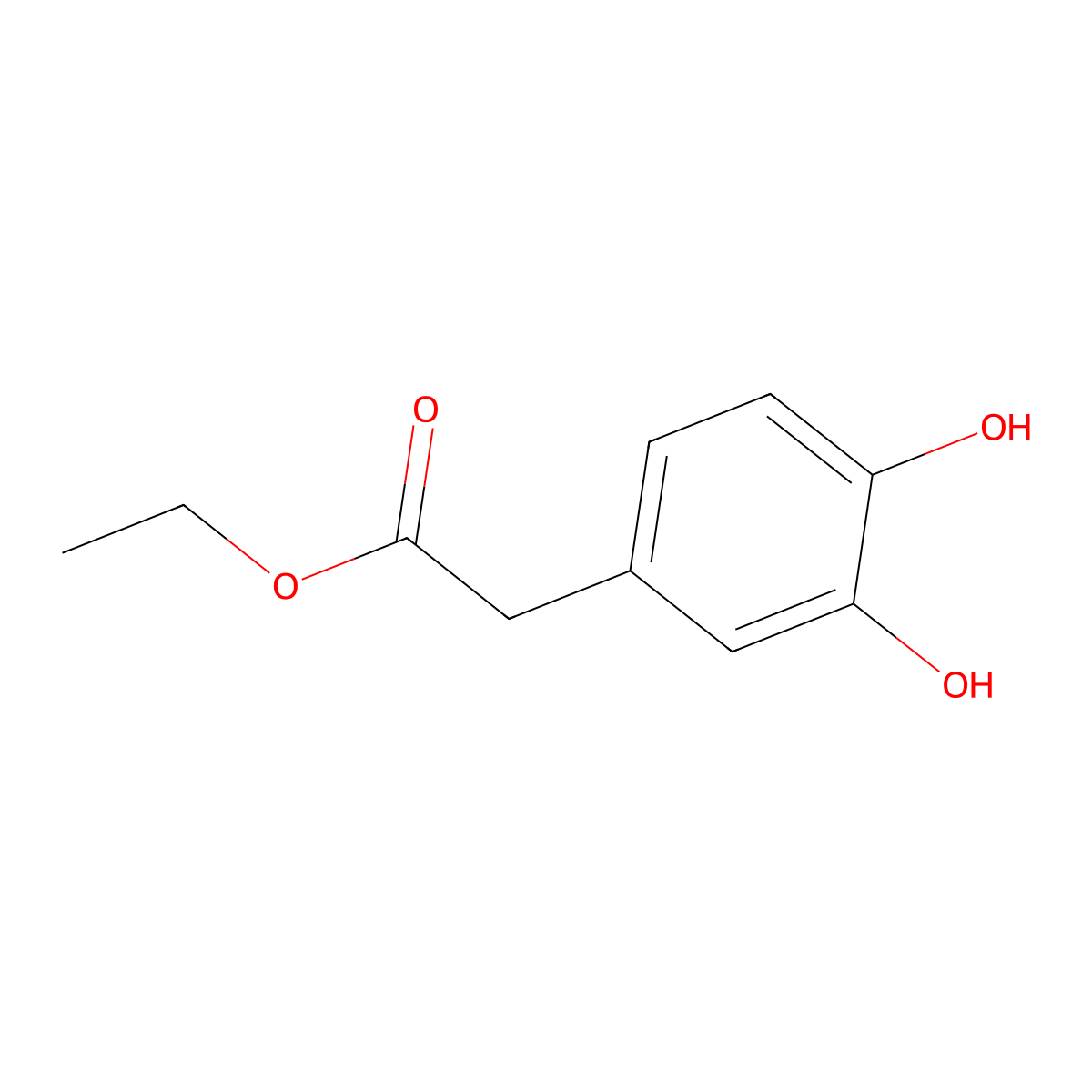 Ethyl 2-(3,4-dihydroxyphenyl)acetate molecular structure, CAS 83112-21-4
