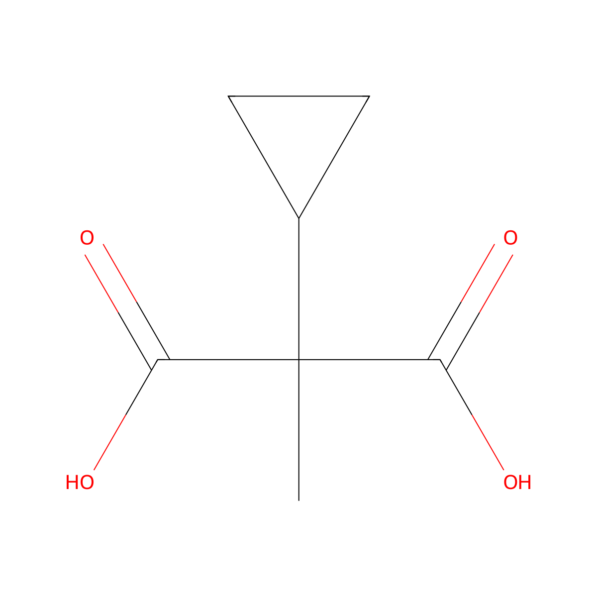 2-Cyclopropyl-2-methylpropanedioic acid molecular structure, CAS 83115-70-2