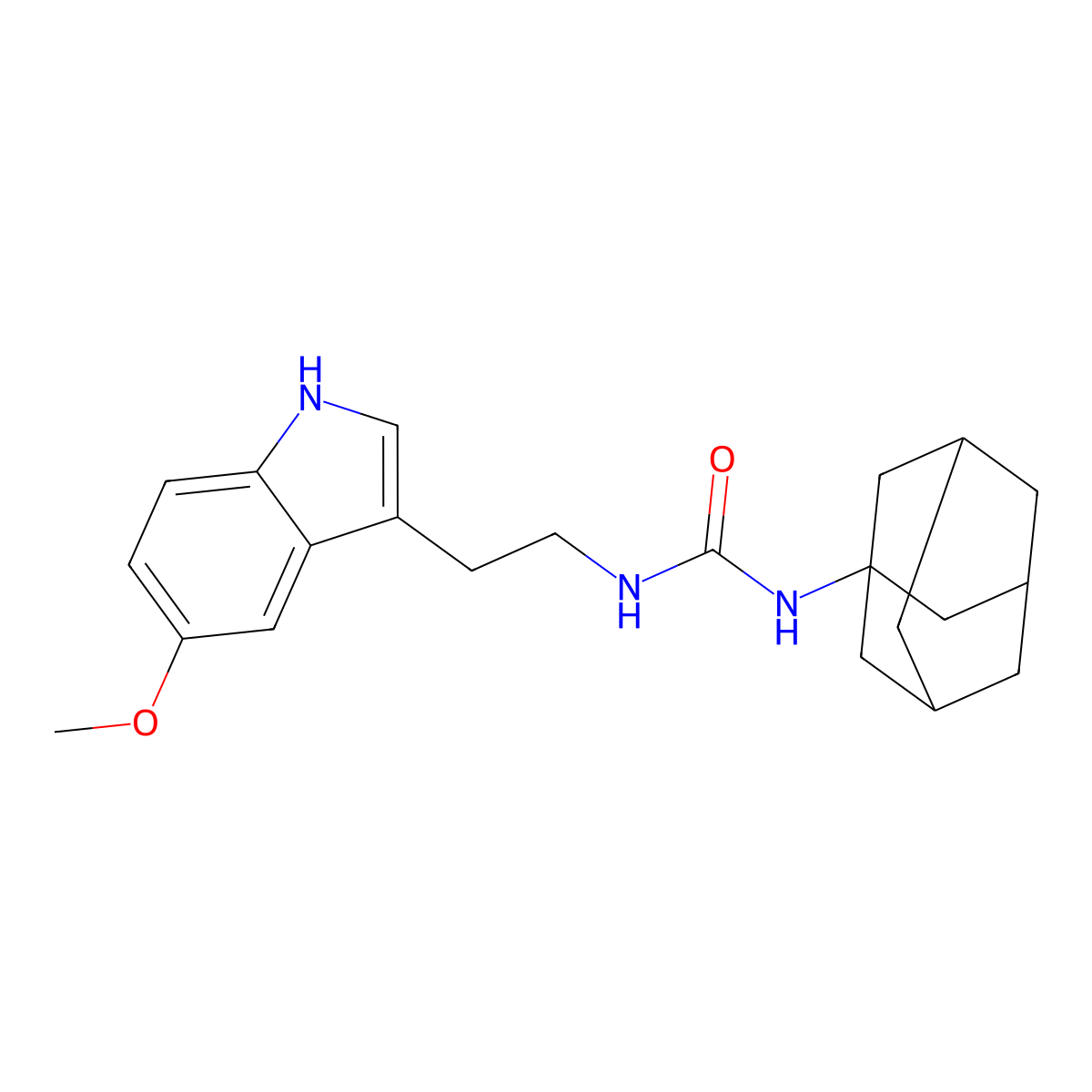 1-(1-adamantyl)-3-[2-(5-methoxy-1H-indol-3-yl)ethyl]urea molecular structure, CAS 831177-17-4