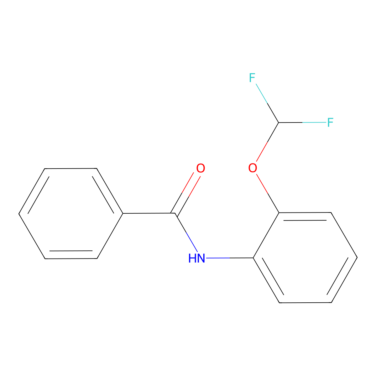 N-[2-(difluoromethoxy)phenyl]benzamide molecular structure, CAS 831177-26-5