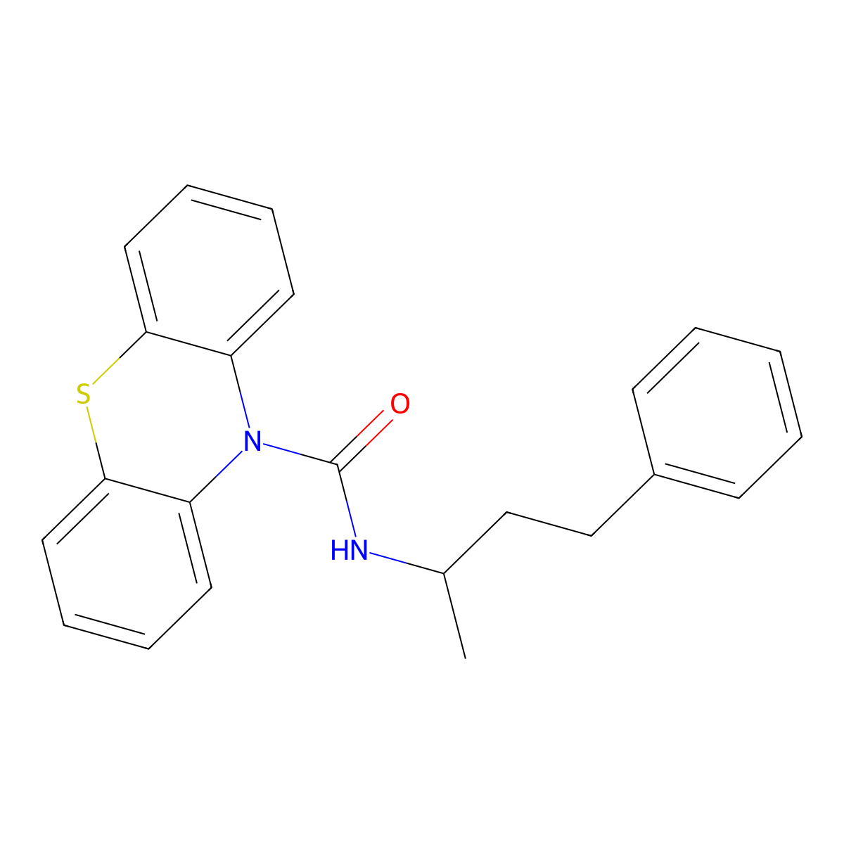 N-(4-phenylbutan-2-yl)-10H-phenothiazine-10-carboxamide molecular structure, CAS 831177-89-0