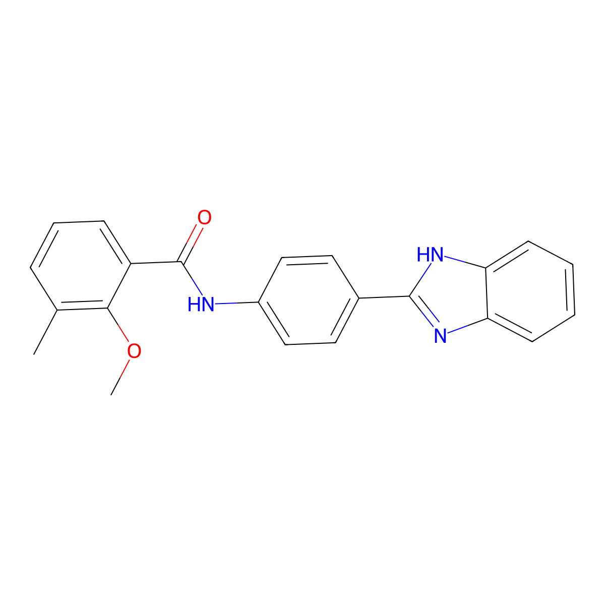 N-[4-(1H-benzimidazol-2-yl)phenyl]-2-methoxy-3-methylbenzamide molecular structure, CAS 831178-26-8