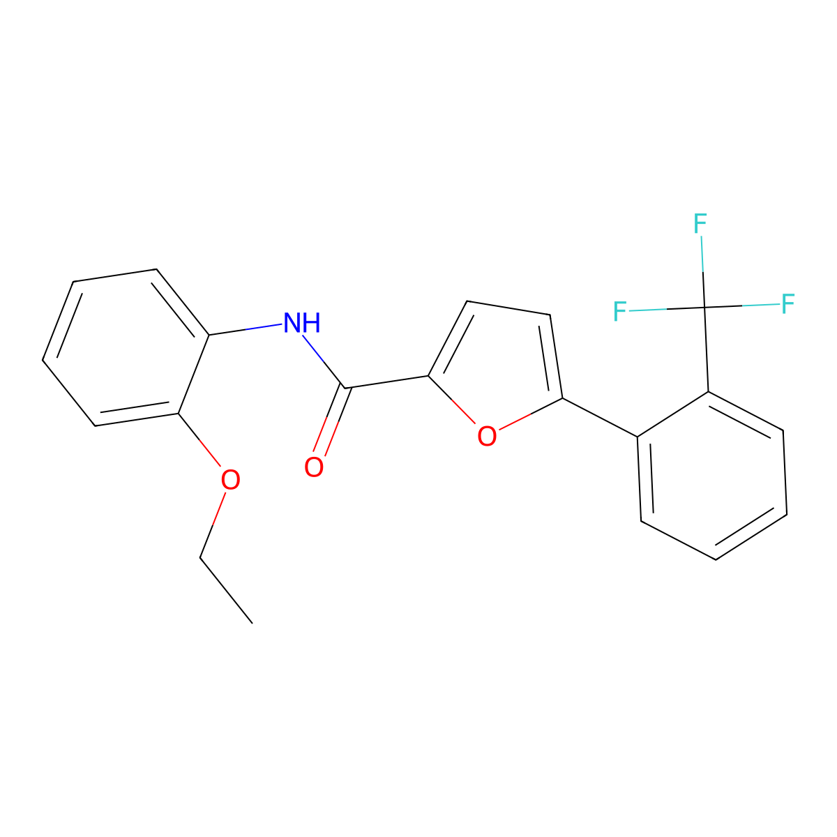 N-(2-ethoxyphenyl)-5-[2-(trifluoromethyl)phenyl]furan-2-carboxamide molecular structure, CAS 831178-58-6