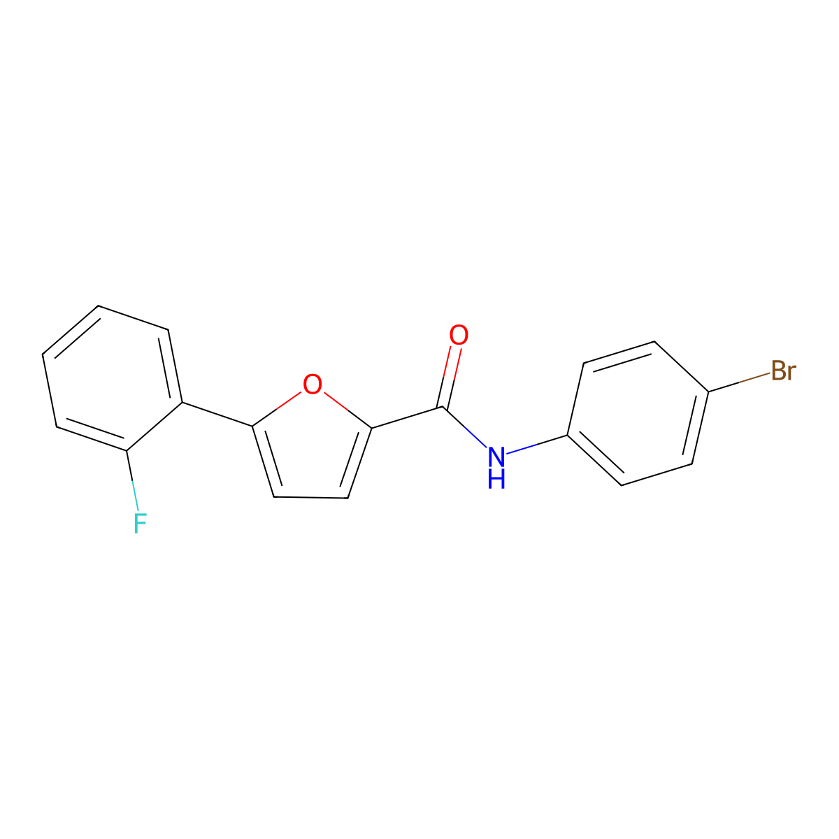 N-(4-bromophenyl)-5-(2-fluorophenyl)furan-2-carboxamide molecular structure, CAS 831178-64-4