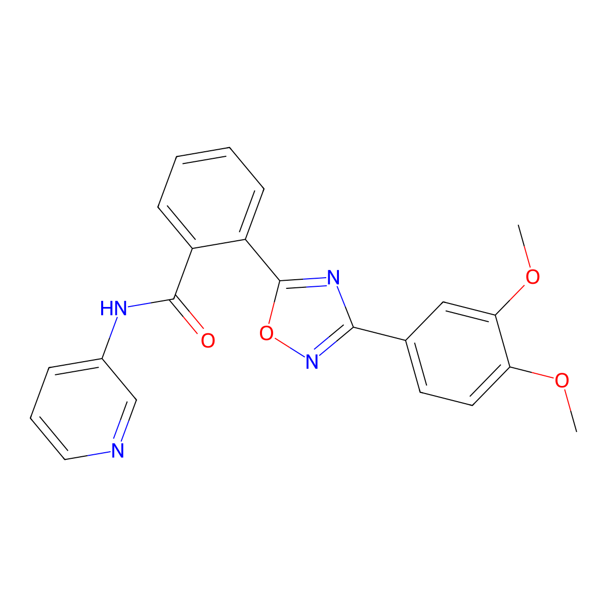 2-[3-(3,4-dimethoxyphenyl)-1,2,4-oxadiazol-5-yl]-N-3-pyridinylbenzamide molecular structure, CAS 831178-94-0
