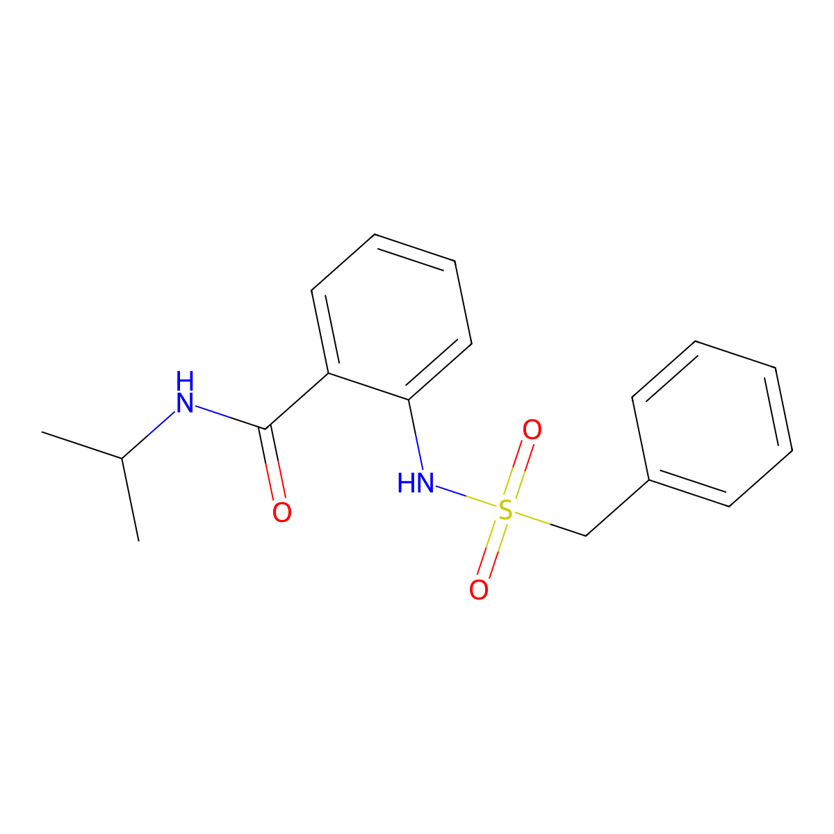 2-(benzylsulfonylamino)-N-propan-2-ylbenzamide molecular structure, CAS 831183-67-6