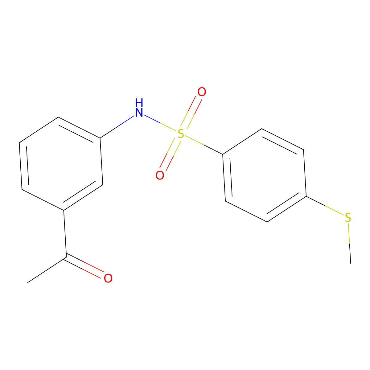 N-(3-acetylphenyl)-4-methylsulfanylbenzenesulfonamide molecular structure, CAS 831183-96-1