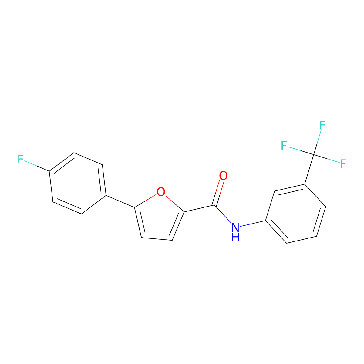 5-(4-fluorophenyl)-N-[3-(trifluoromethyl)phenyl]furan-2-carboxamide molecular structure, CAS 831184-11-3