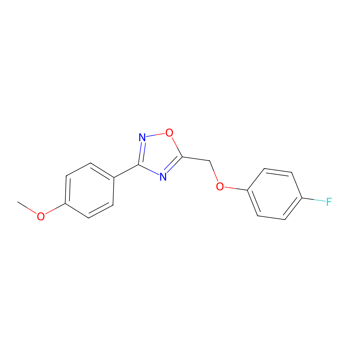 5-[(4-Fluorophenoxy)methyl]-3-(4-methoxyphenyl)-1,2,4-oxadiazole molecular structure, CAS 831185-33-2