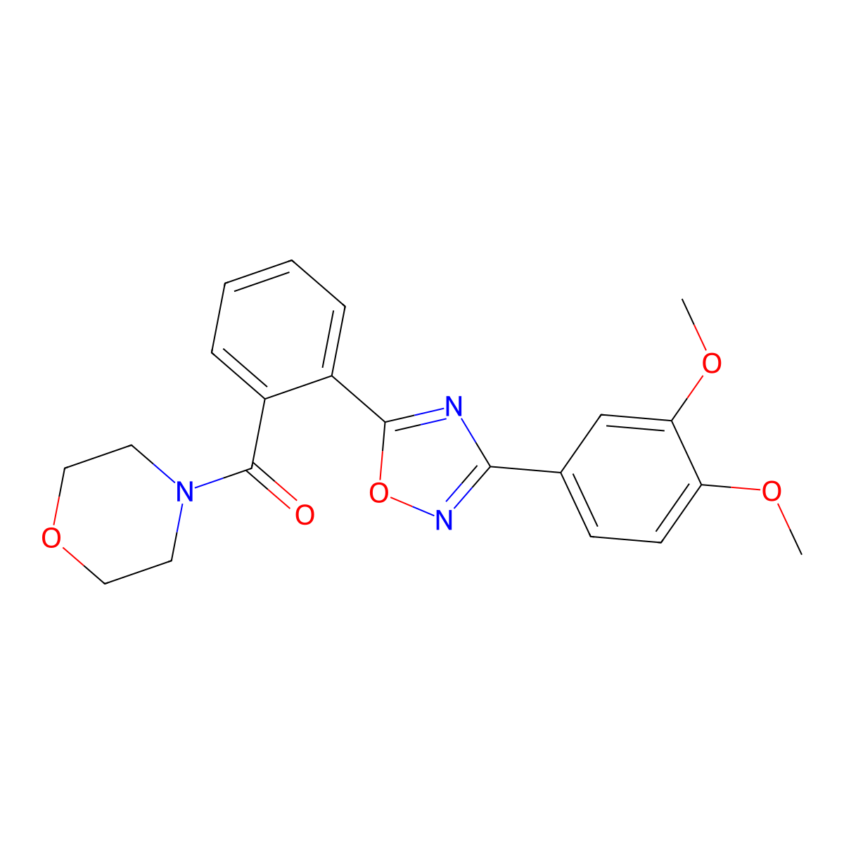 [2-[3-(3,4-Dimethoxyphenyl)-1,2,4-oxadiazol-5-yl]phenyl]-morpholin-4-ylmethanone molecular structure, CAS 831185-40-1